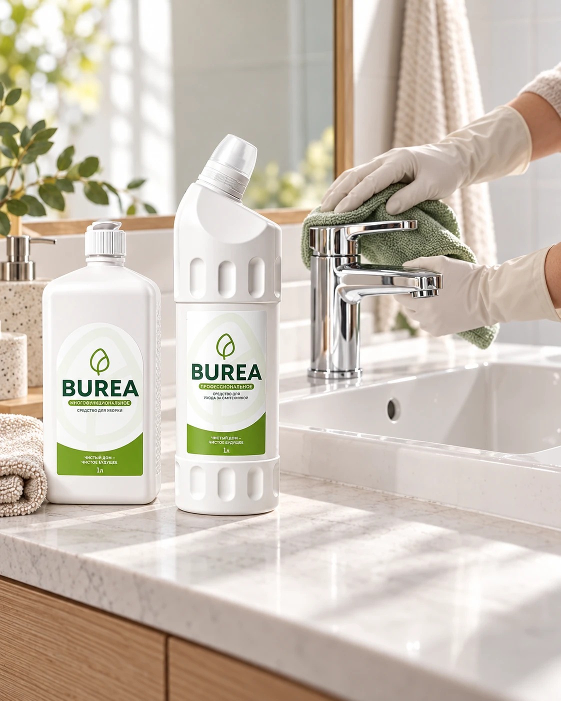 Средства BUREA в ванной комнате